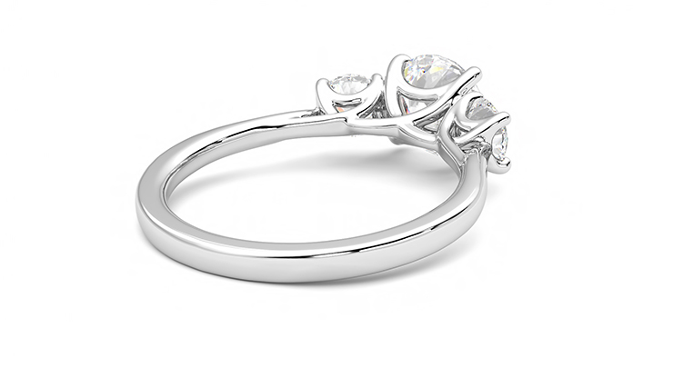 Taylor & Hart Venus Round Engagement Ring 360 degree image 13