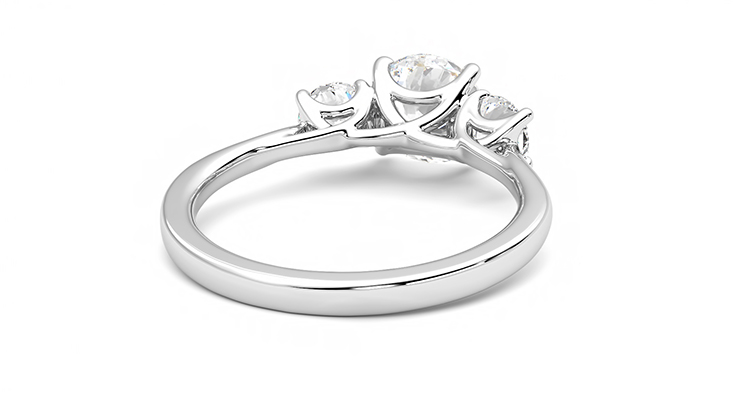 Taylor & Hart Venus Round Engagement Ring 360 degree image 14