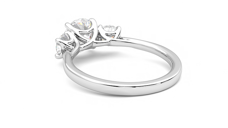 Taylor & Hart Venus Round Engagement Ring 360 degree image 17