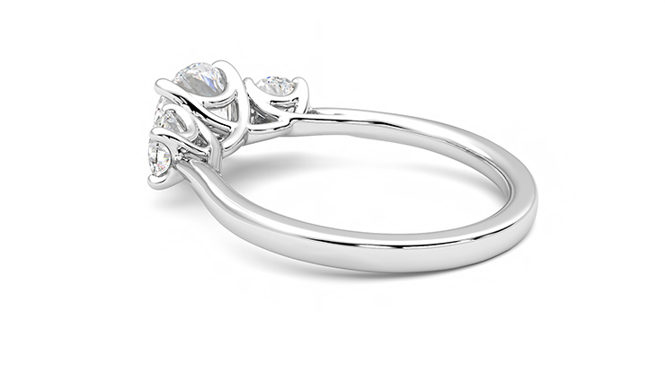 Taylor & Hart Venus Round Engagement Ring 360 degree image 18