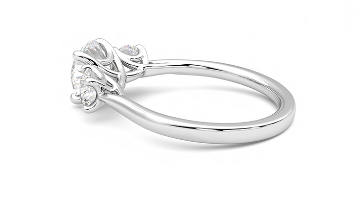 Taylor & Hart Venus Round Engagement Ring 360 degree image 19