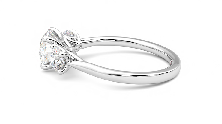 Taylor & Hart Venus Round Engagement Ring 360 degree image 20