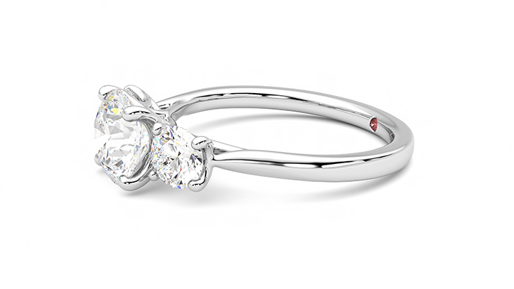 Taylor & Hart Venus Round Engagement Ring 360 degree image 22
