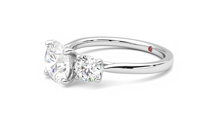 Taylor & Hart Venus Round Engagement Ring 360 degree image 23