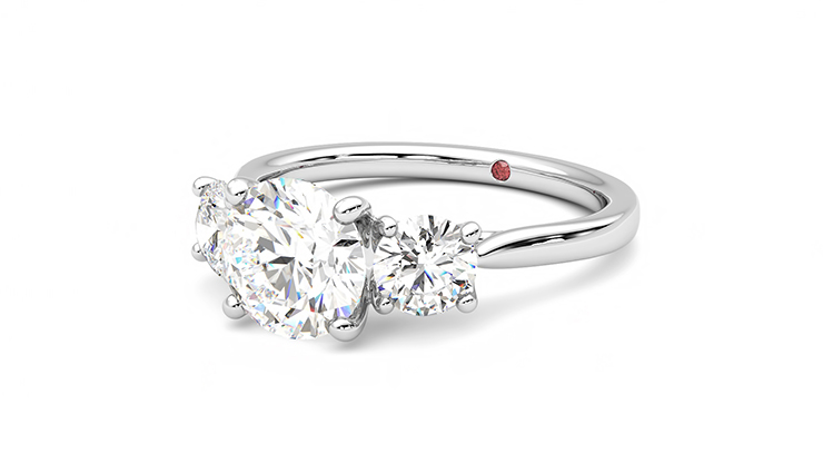 Taylor & Hart Venus Round Engagement Ring 360 degree image 25