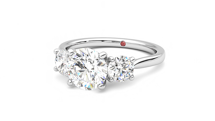Taylor & Hart Venus Round Engagement Ring 360 degree image 26