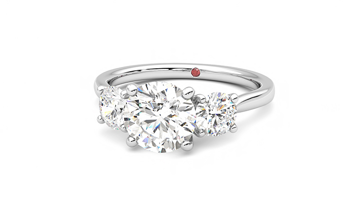 Taylor & Hart Venus Round Engagement Ring 360 degree image 27
