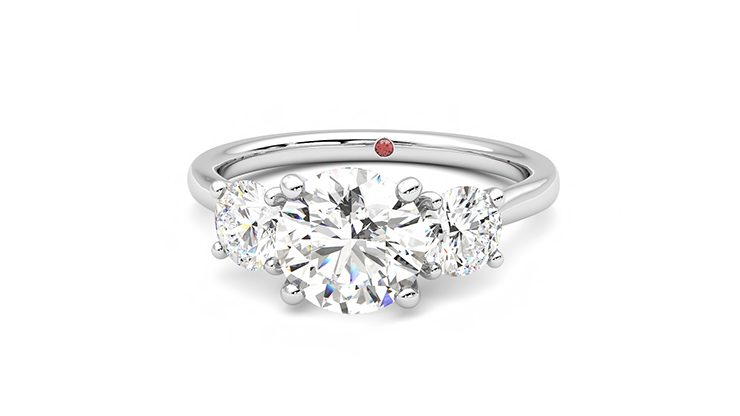 Taylor & Hart Venus Round Engagement Ring 360 degree image 28