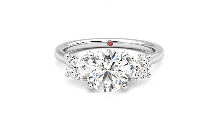 Taylor & Hart Venus Round Engagement Ring 360 degree image 29