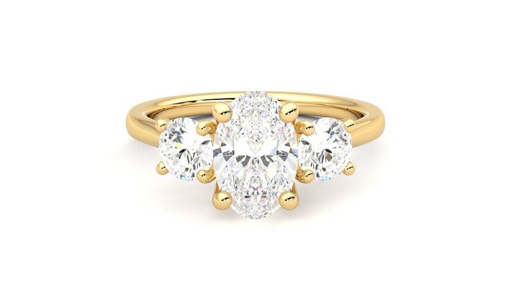 Taylor & Hart Venus Oval Engagement Ring 360 degree image 0