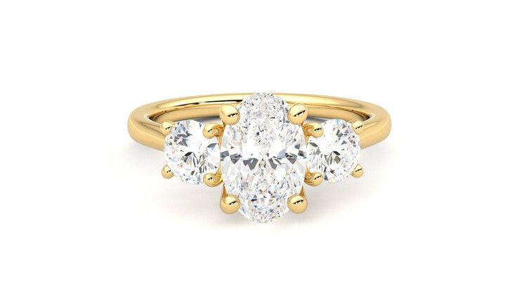 Taylor & Hart Venus Oval Engagement Ring 360 degree image 1