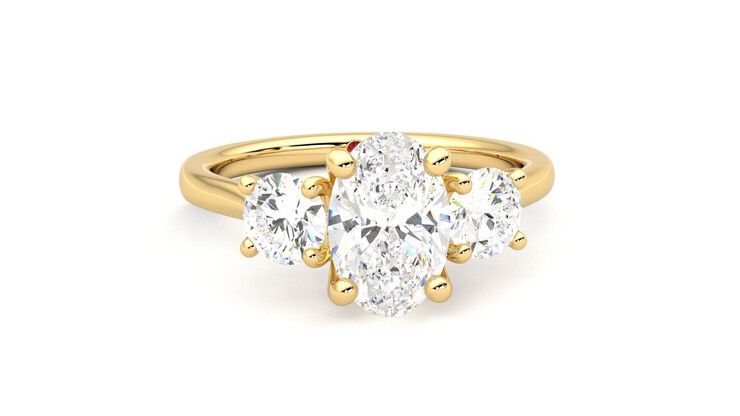 Taylor & Hart Venus Oval Engagement Ring 360 degree image 2