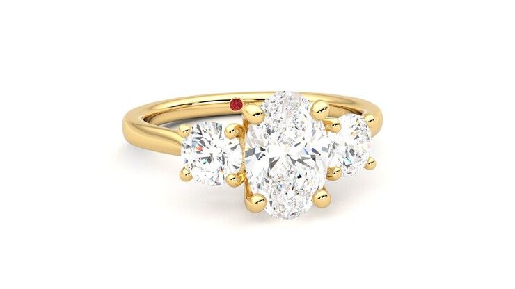 Taylor & Hart Venus Oval Engagement Ring 360 degree image 3