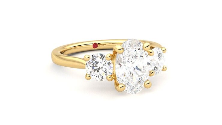 Taylor & Hart Venus Oval Engagement Ring 360 degree image 4