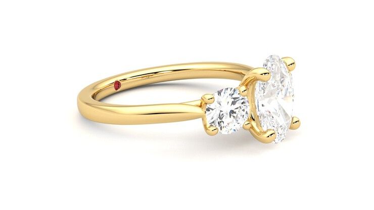 Taylor & Hart Venus Oval Engagement Ring 360 degree image 7