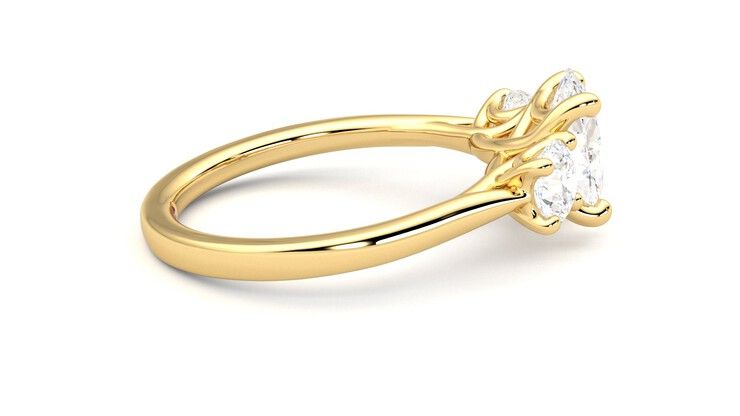 Taylor & Hart Venus Oval Engagement Ring 360 degree image 10