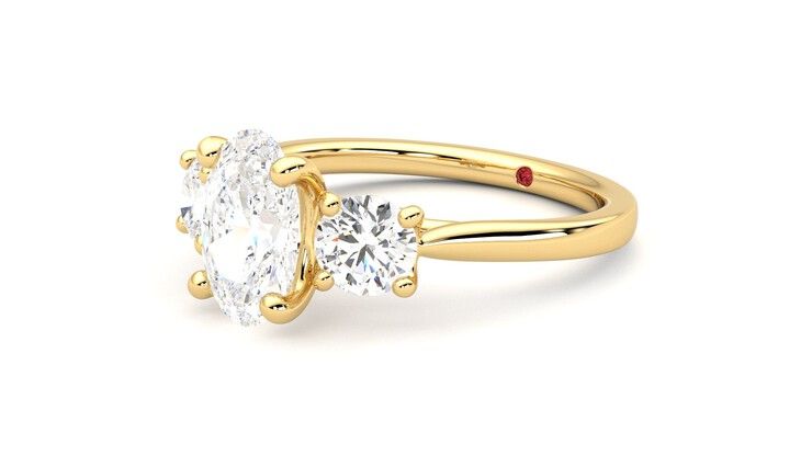 Taylor & Hart Venus Oval Engagement Ring 360 degree image 24