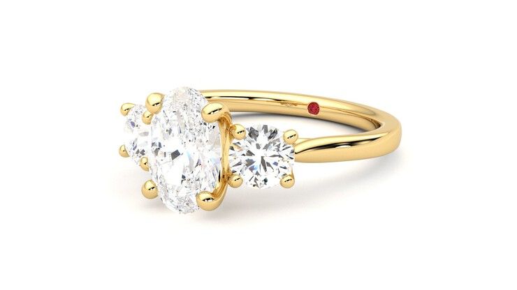 Taylor & Hart Venus Oval Engagement Ring 360 degree image 25