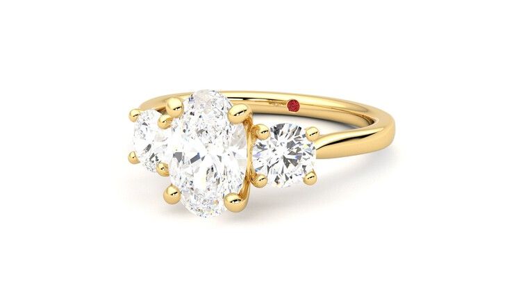 Taylor & Hart Venus Oval Engagement Ring 360 degree image 26