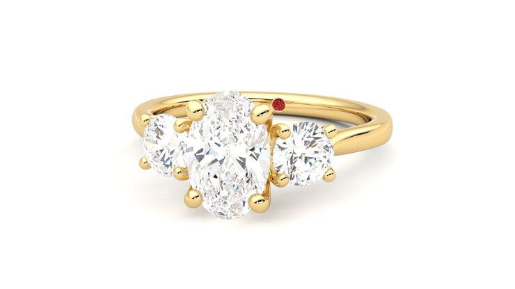 Taylor & Hart Venus Oval Engagement Ring 360 degree image 27
