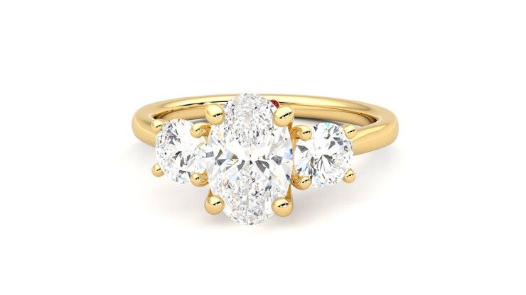 Taylor & Hart Venus Oval Engagement Ring 360 degree image 28