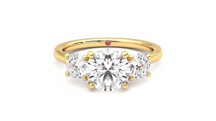 Taylor & Hart Venus Round Engagement Ring 360 degree image 0
