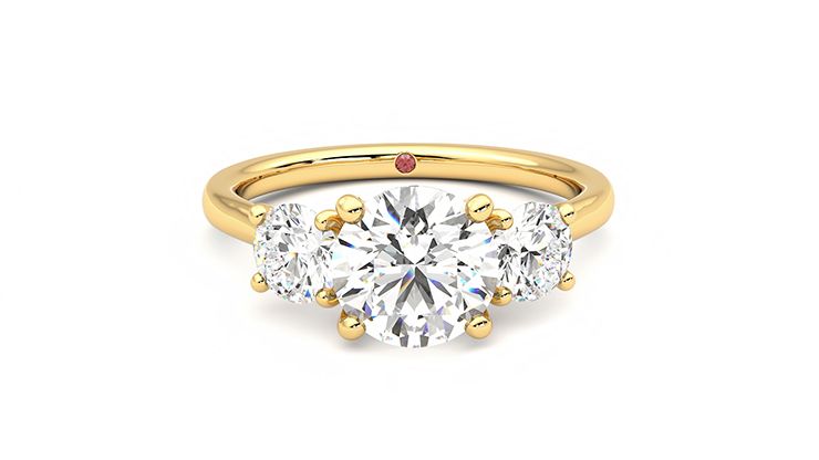 Taylor & Hart Venus Round Engagement Ring 360 degree image 1