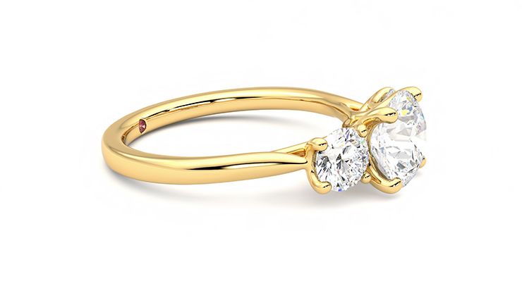 Taylor & Hart Venus Round Engagement Ring 360 degree image 8