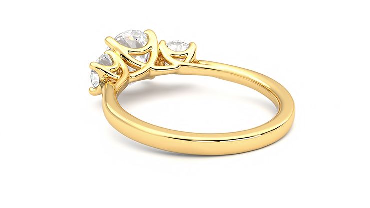 Taylor & Hart Venus Round Engagement Ring 360 degree image 17