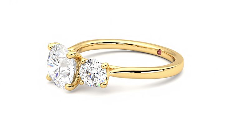 Taylor & Hart Venus Round Engagement Ring 360 degree image 23