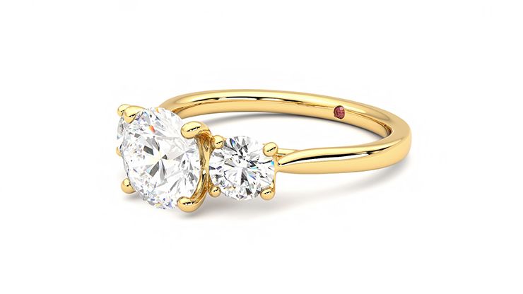 Taylor & Hart Venus Round Engagement Ring 360 degree image 24