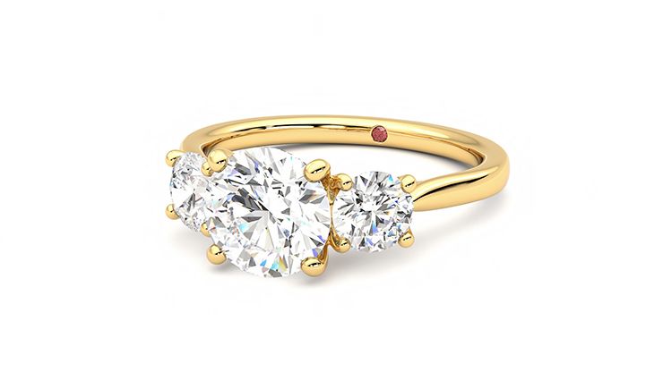 Taylor & Hart Venus Round Engagement Ring 360 degree image 26
