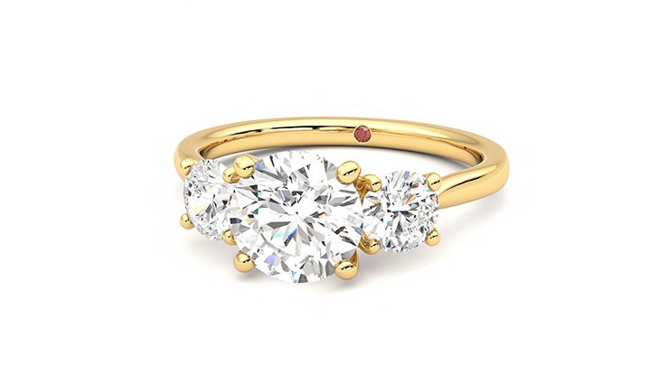 Taylor & Hart Venus Round Engagement Ring 360 degree image 27