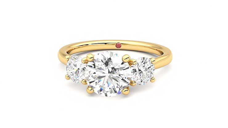 Taylor & Hart Venus Round Engagement Ring 360 degree image 28