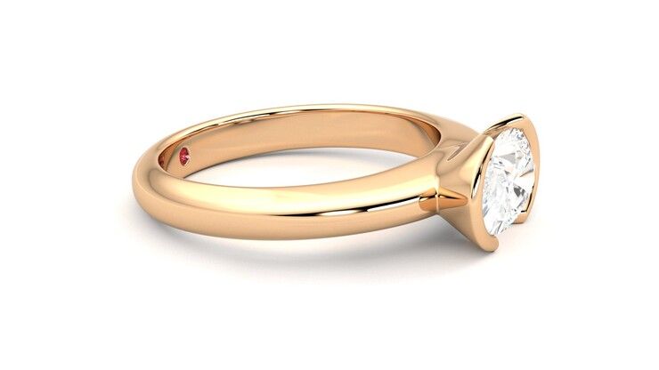 Taylor & Hart Viridis Oval Engagement Ring 360 degree image 8