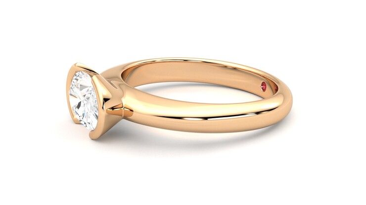 Taylor & Hart Viridis Oval Engagement Ring 360 degree image 22