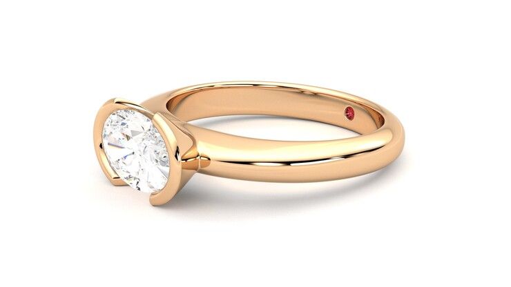 Taylor & Hart Viridis Oval Engagement Ring 360 degree image 23