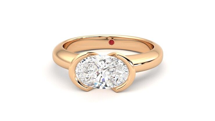 Taylor & Hart Viridis Oval Engagement Ring 360 degree image 28