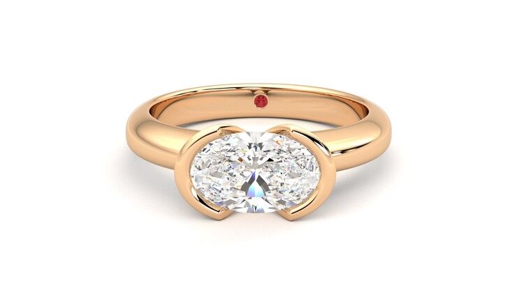 Taylor & Hart Viridis Oval Engagement Ring 360 degree image 29