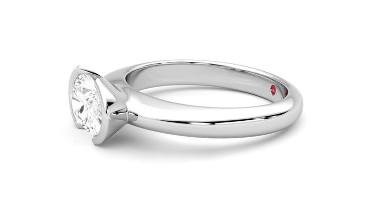 Taylor & Hart Viridis Oval Engagement Ring 360 degree image 22