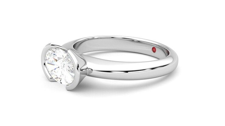 Taylor & Hart Viridis Oval Engagement Ring 360 degree image 23