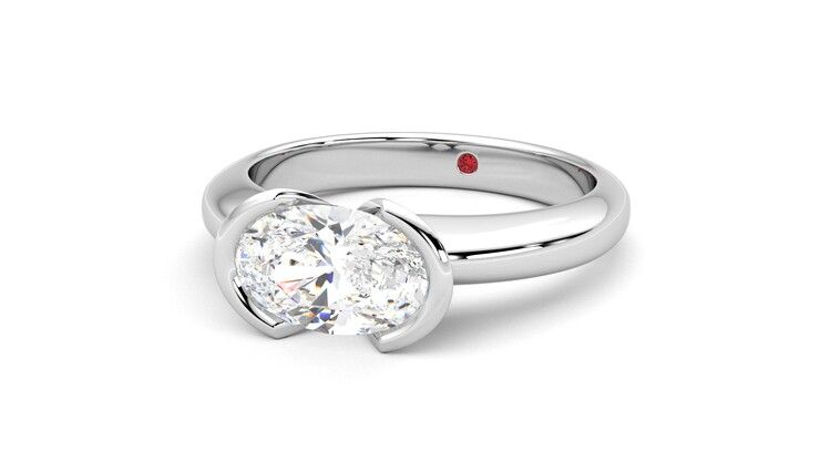 Taylor & Hart Viridis Oval Engagement Ring 360 degree image 26