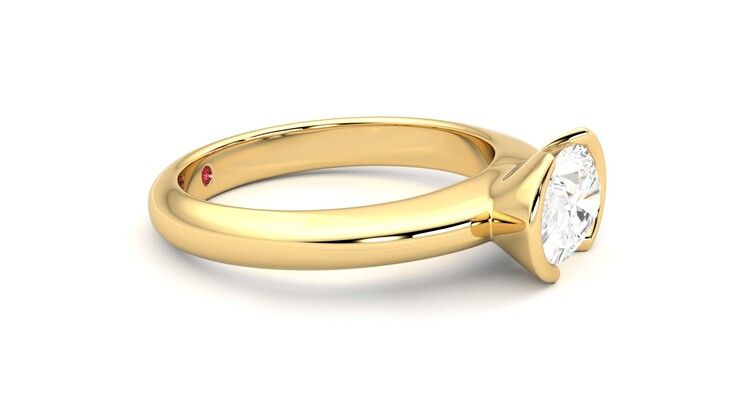 Taylor & Hart Viridis Oval Engagement Ring 360 degree image 8