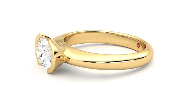 Taylor & Hart Viridis Oval Engagement Ring 360 degree image 22