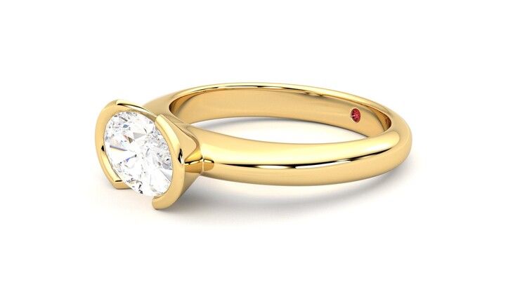 Taylor & Hart Viridis Oval Engagement Ring 360 degree image 23