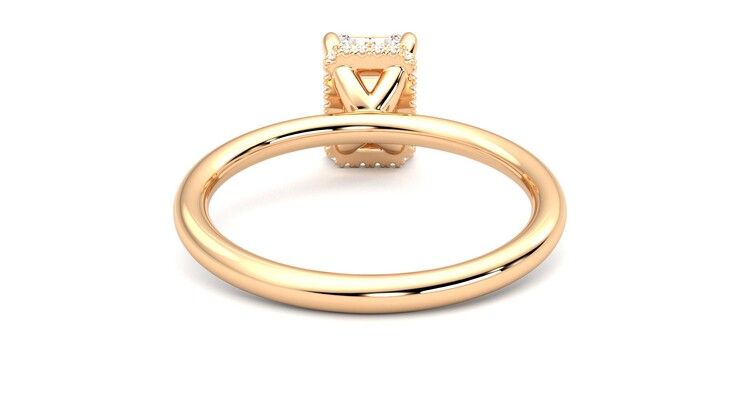 Taylor & Hart Whisper Emerald Engagement Ring 360 degree image 15