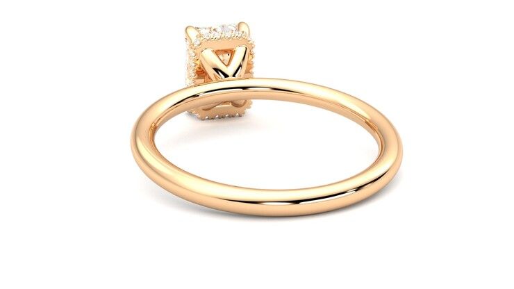 Taylor & Hart Whisper Emerald Engagement Ring 360 degree image 16