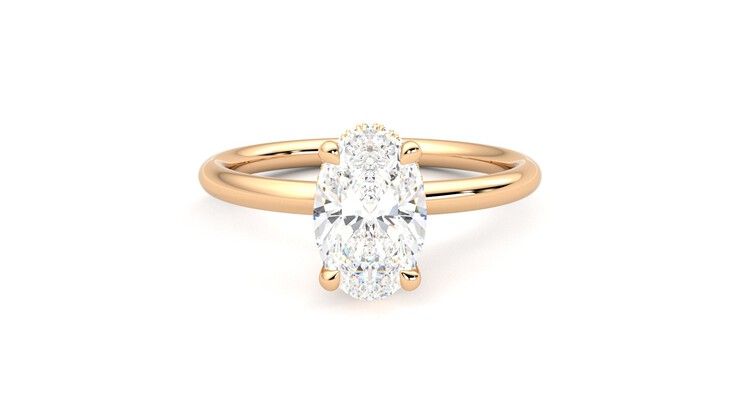 Taylor & Hart Whisper Oval Engagement Ring 360 degree image 0