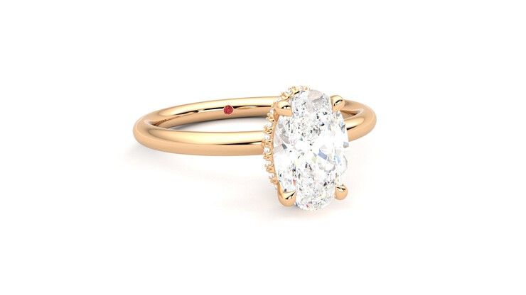Taylor & Hart Whisper Oval Engagement Ring 360 degree image 4
