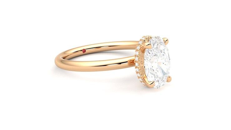 Taylor & Hart Whisper Oval Engagement Ring 360 degree image 6